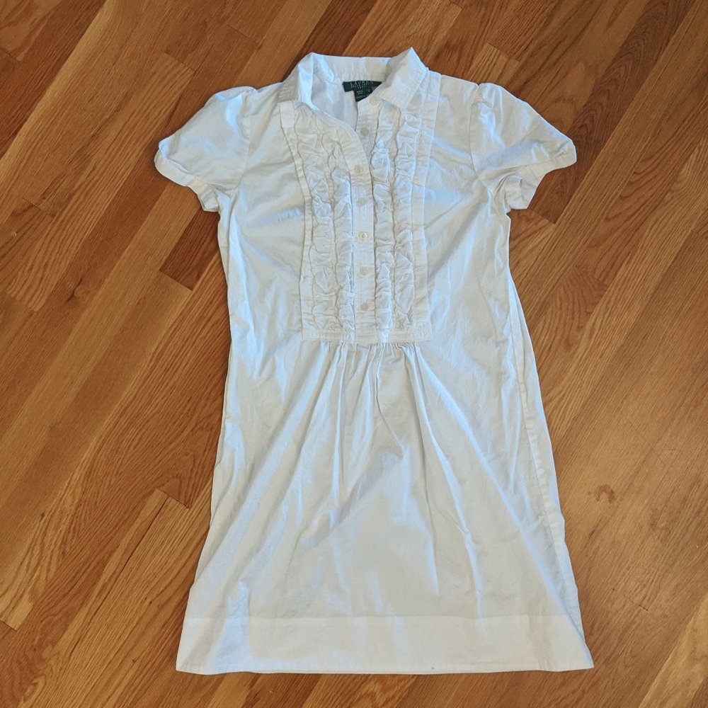 Ralph Lauren White Cotton Dress